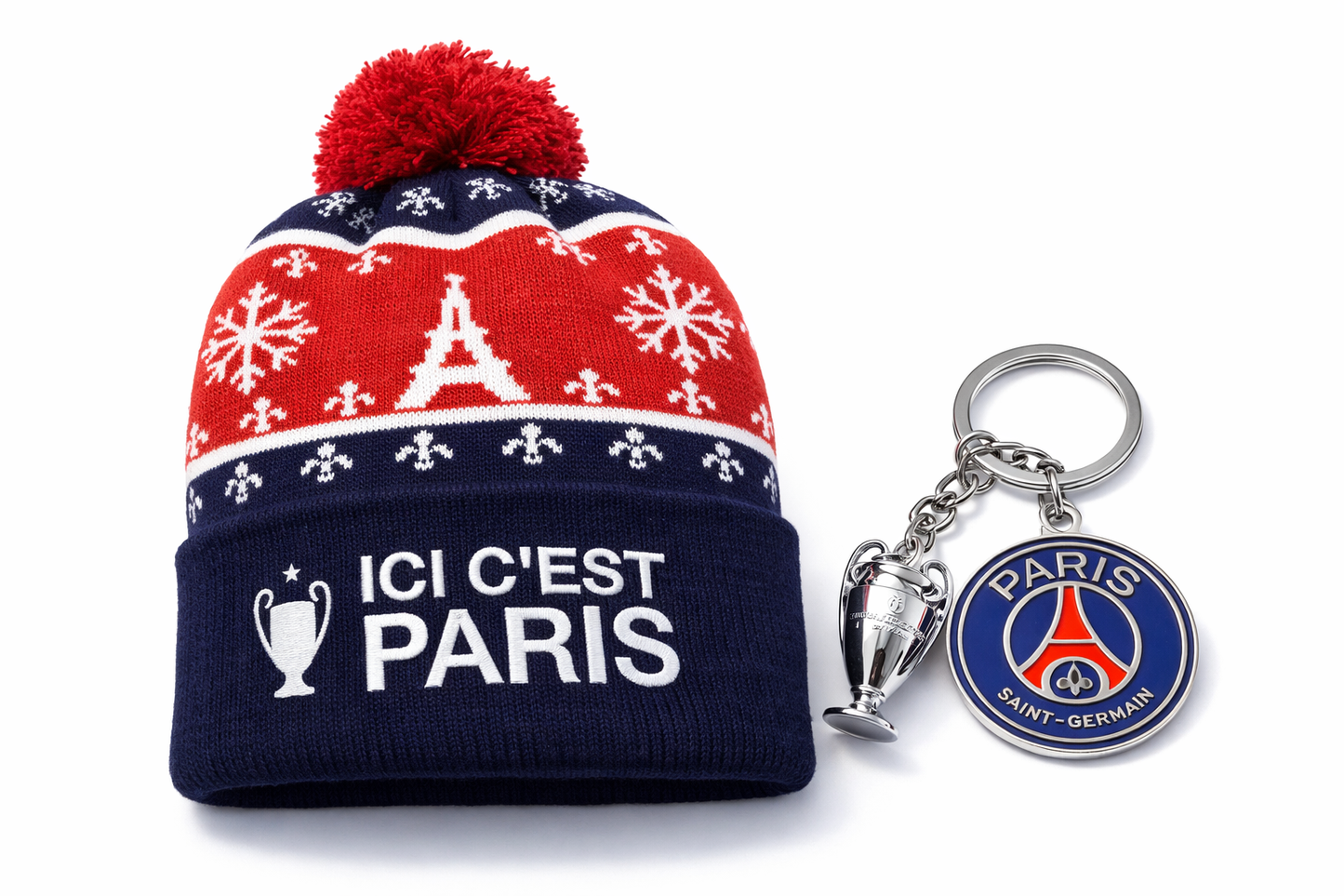 Pack Bonnet + Porte clé - Edition Supporter 🔴🔵