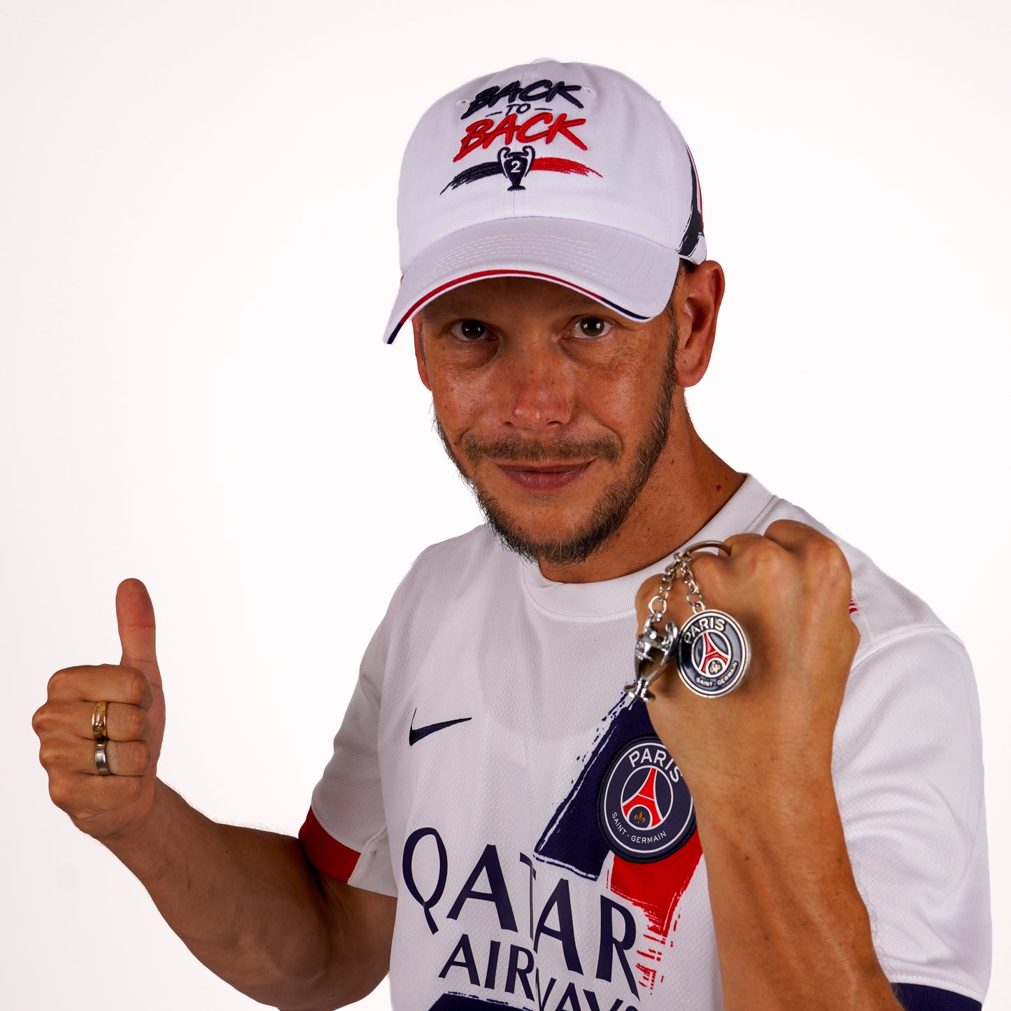 Pack Champion d’Europe – Casquette Back to Back + Porte-clé Collector 🔴🔵