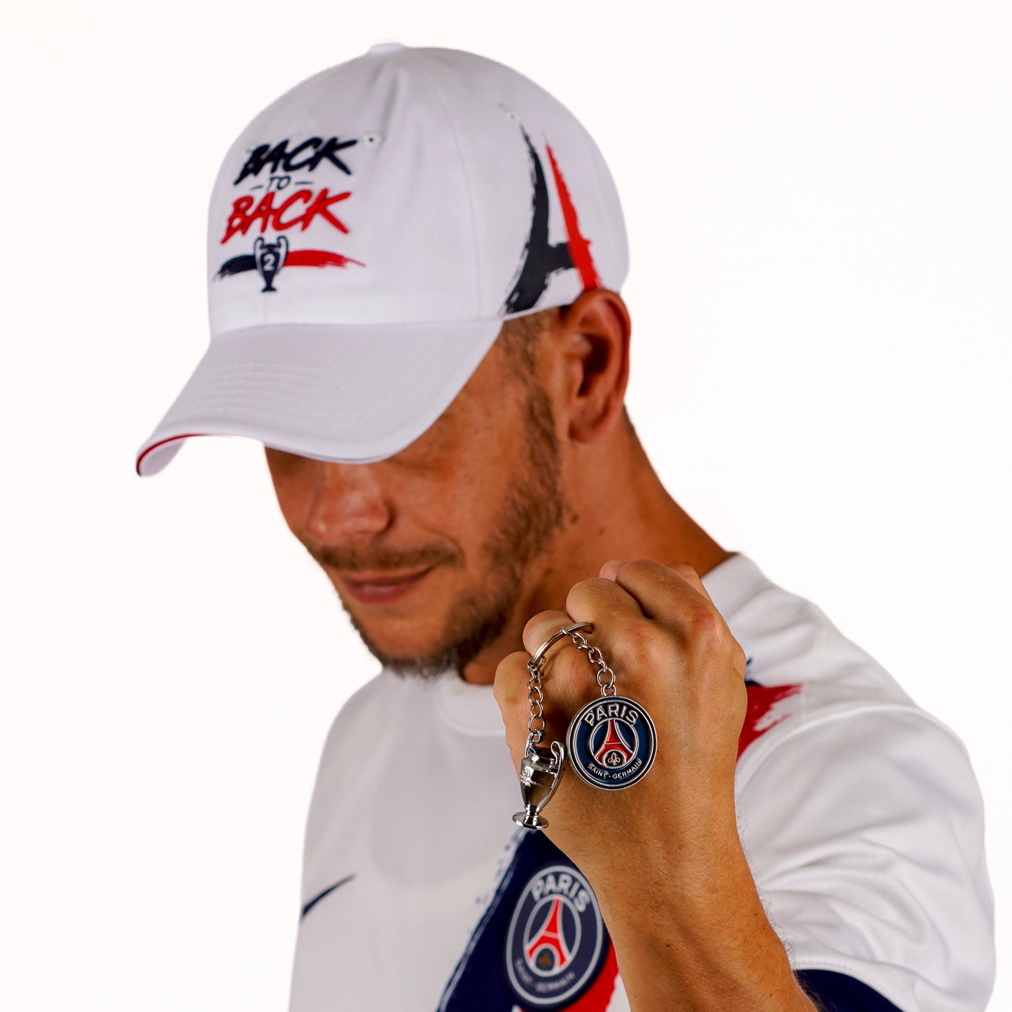 Pack Champion d’Europe – Casquette Back to Back + Porte-clé Collector 🔴🔵