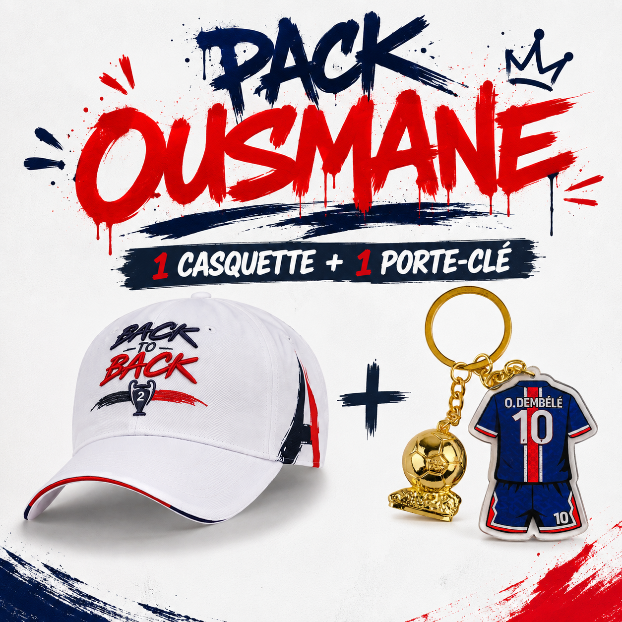 Casquette Back to Back – Double Champion d’Europe 🔴🔵⭐⭐