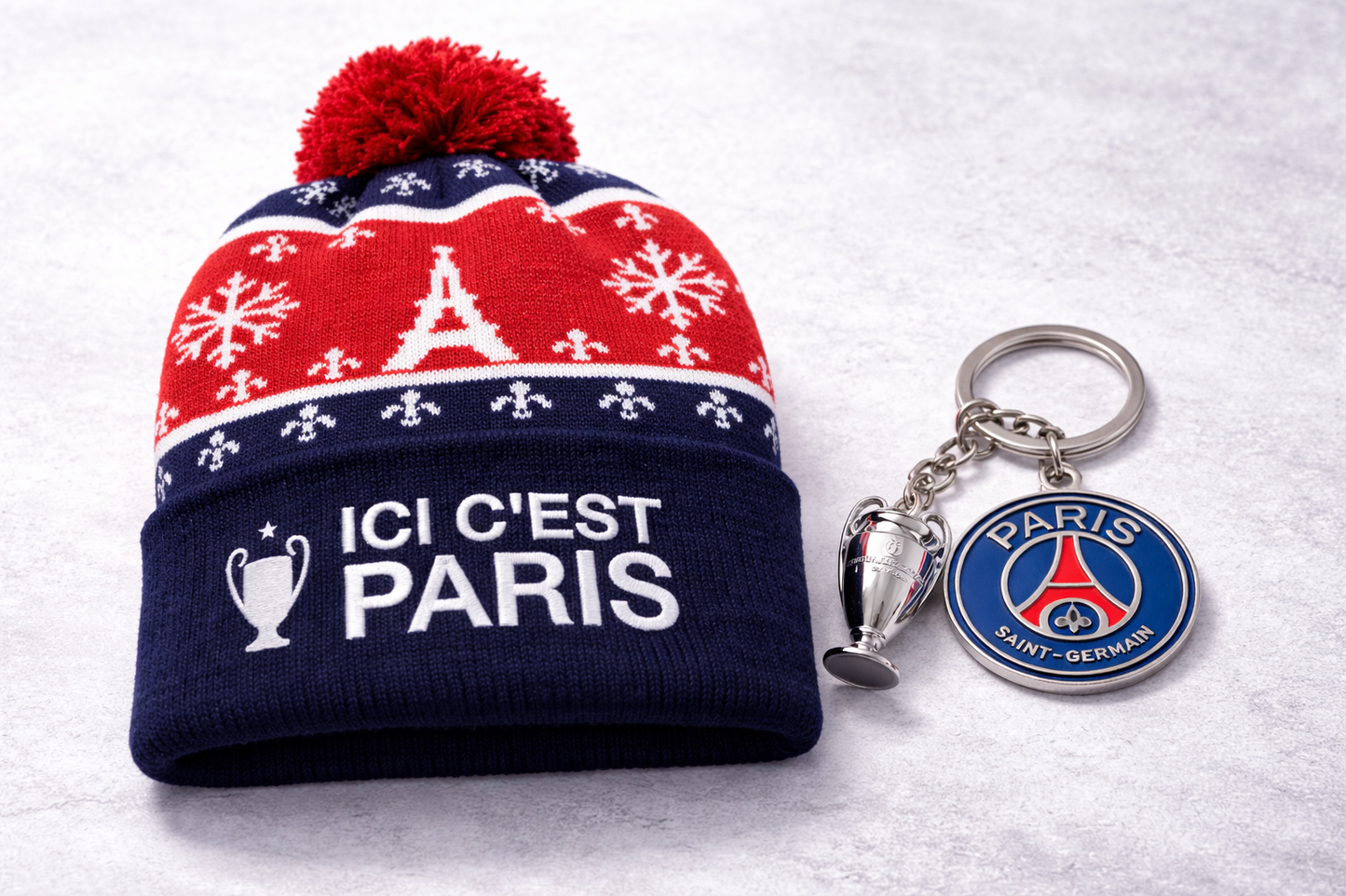 Pack Bonnet + Porte clé - Edition Supporter 🔴🔵