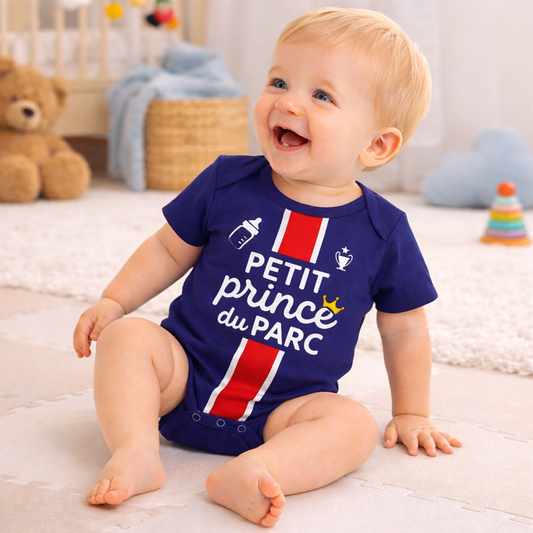 Body Bébé – Petit Prince du Parc | Bébé Supporter de Paris 👶| Coton bio