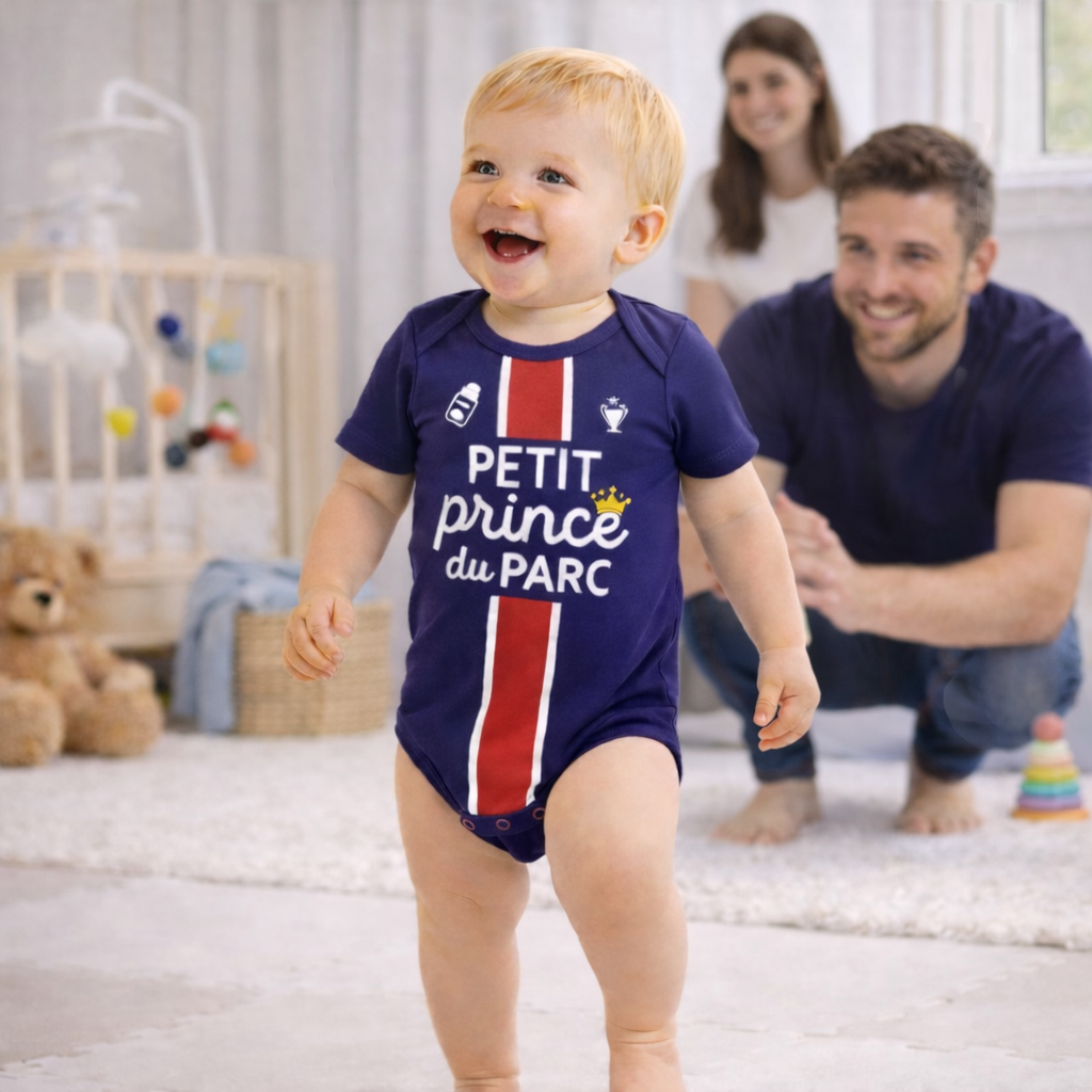 Body Bébé – Petit Prince du Parc | Bébé Supporter de Paris 👶| Coton bio