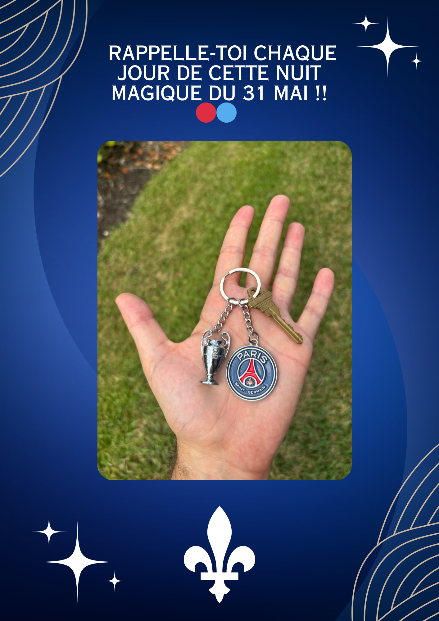 Porte-clé Collector – Fierté de Champion d’Europe 🏆
